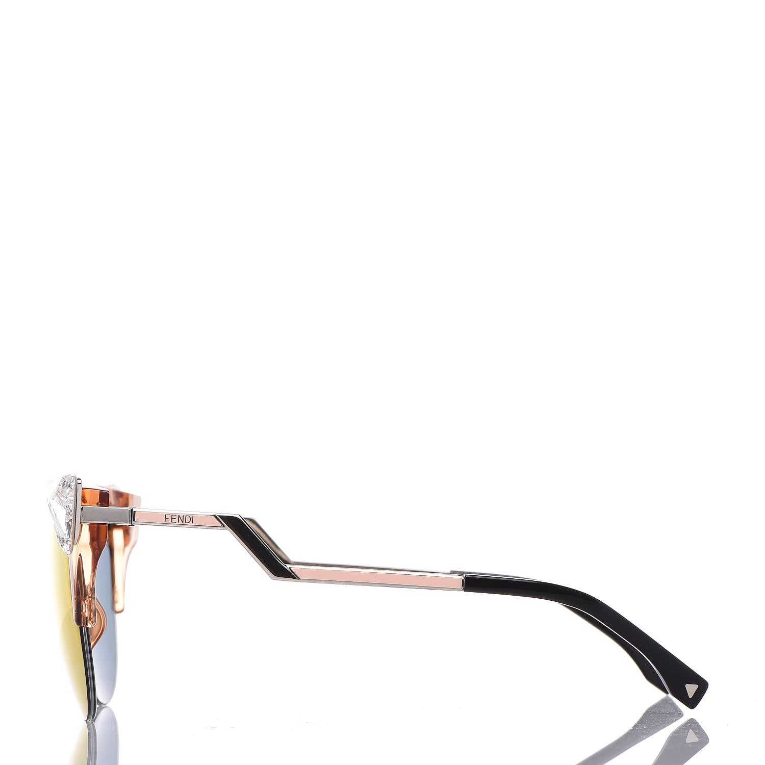 Fendi Iridia Cat Eye Sunglasses FF 0041/S Translucent Peach 3 of 8