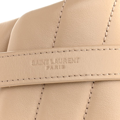 Saint Laurent Calfskin Y Quilted Monogram Medium Loulou Chain Satchel Dark Beige 7 of 12