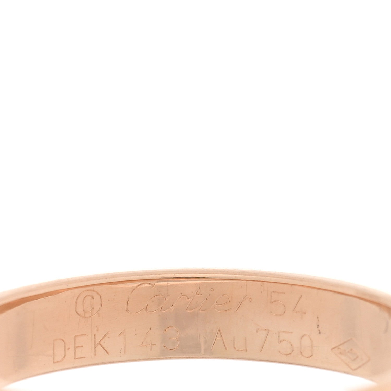 Cartier 18K Pink Gold 3.5mm LOVE Wedding Band Ring 54 7 4 of 4