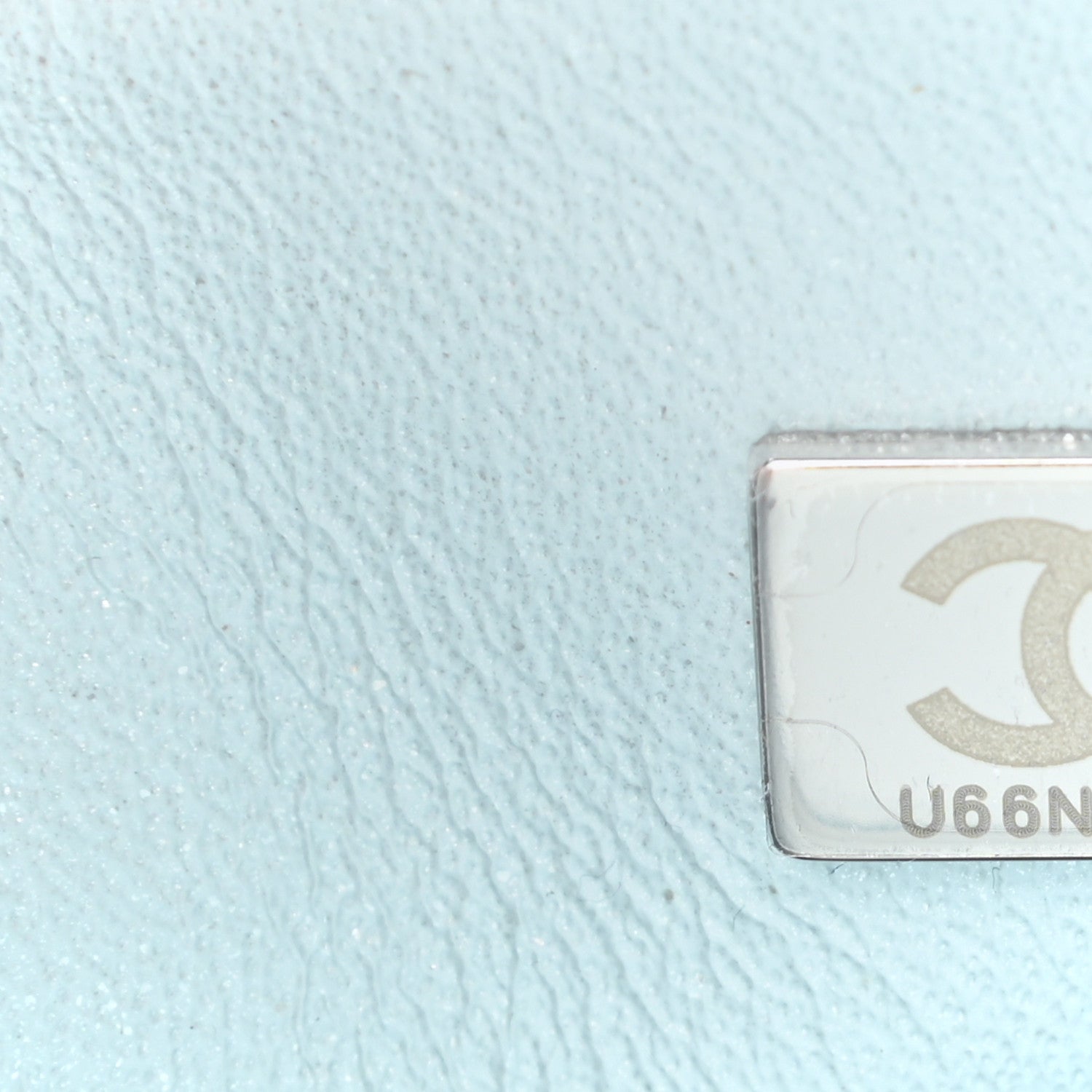 Chanel Perforated Lambskin Quilted Mini Rectangular Flap Light Blue Light Purple White 7 of 11