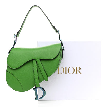 Christian Dior Grained Calfskin Saddle Bag Green 11 of 11