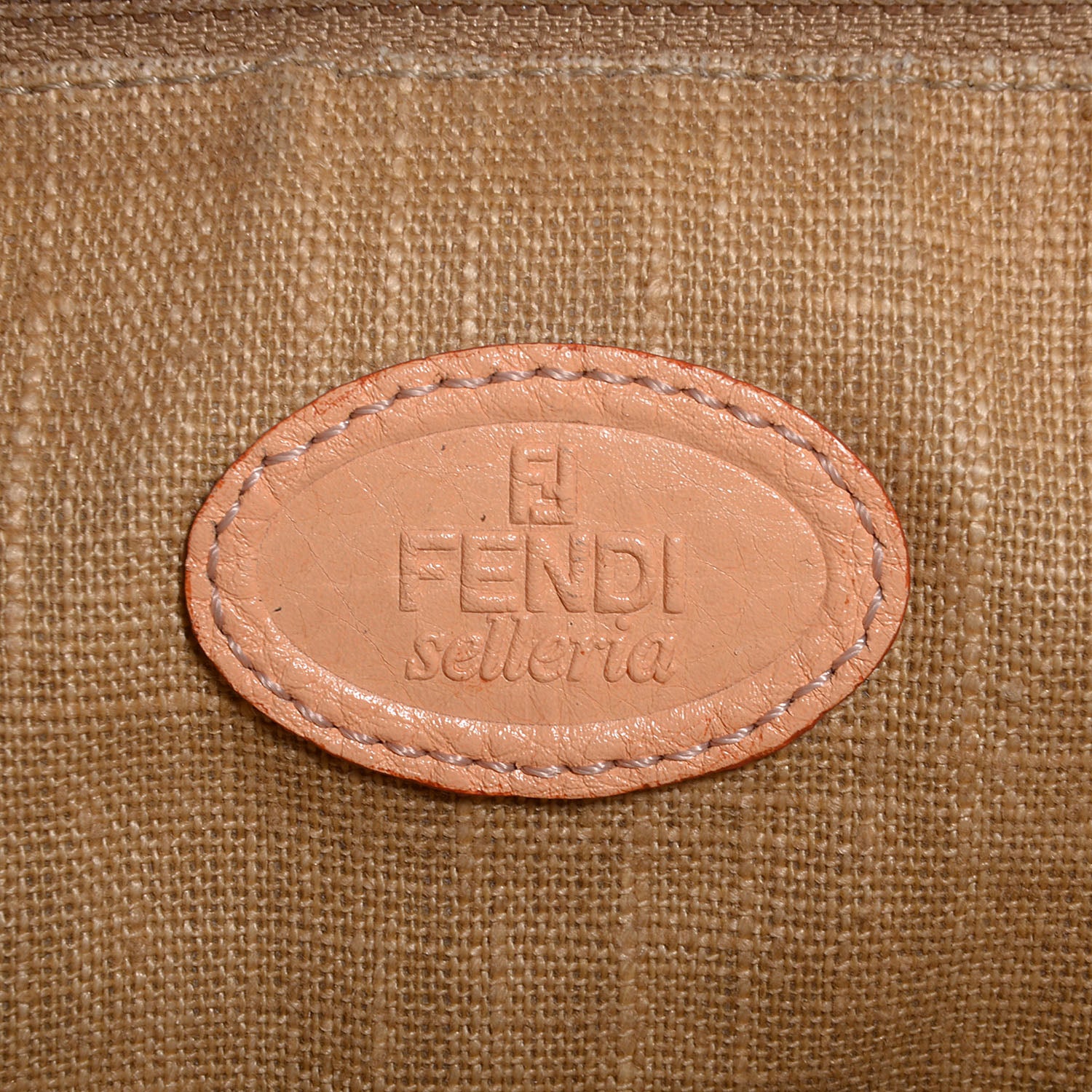 Fendi Coated Canvas Calfskin Romano Selleria Borghese Roll Tote 6 of 9