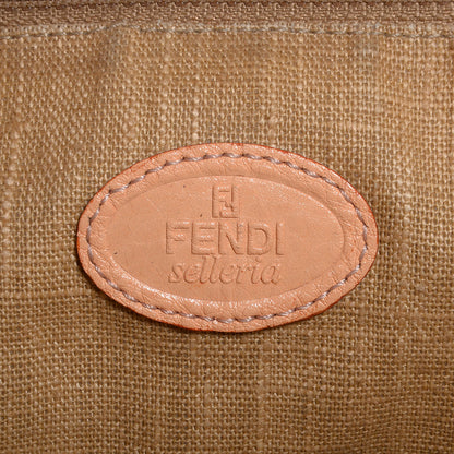 Fendi Coated Canvas Calfskin Romano Selleria Borghese Roll Tote 6 of 9