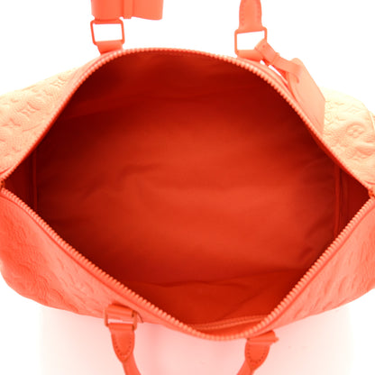 Louis Vuitton Taurillon Monogram Keepall Bandouliere 50 Orange 4 of 8