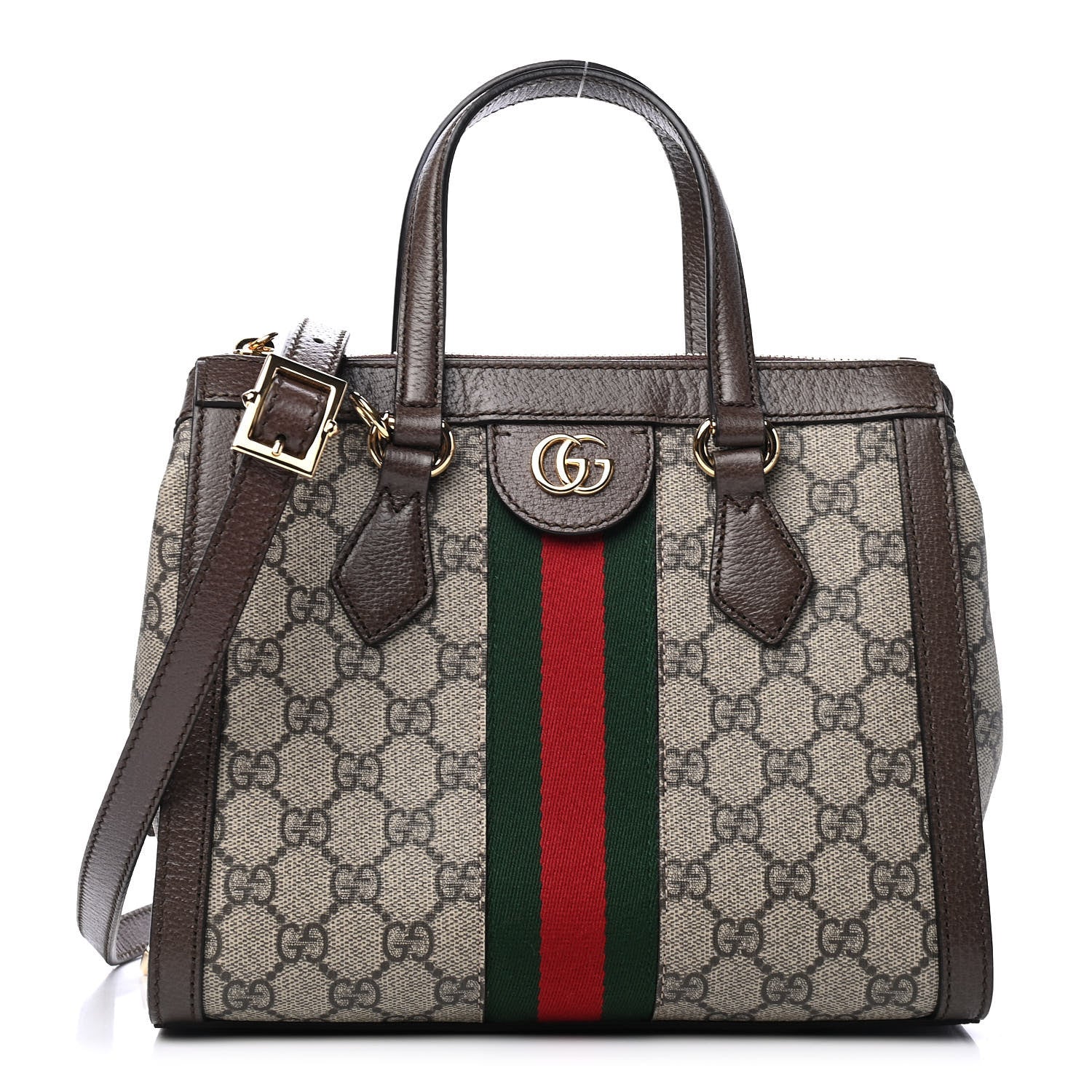 Gucci GG Supreme Monogram Small Ophidia Tote Bag Brown 1 of 4