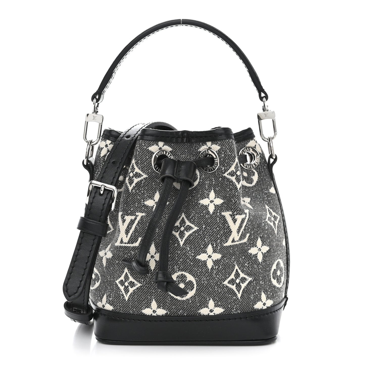 Monogram Jacquard Denim Nano Noe Bleu