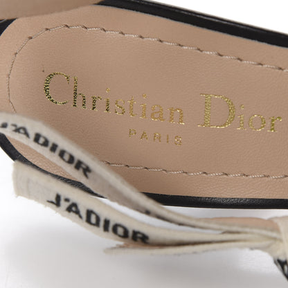 Christian Dior Velvet Ribbon J'Adoir Slingback 100mm Pumps 38 Black 8 of 9
