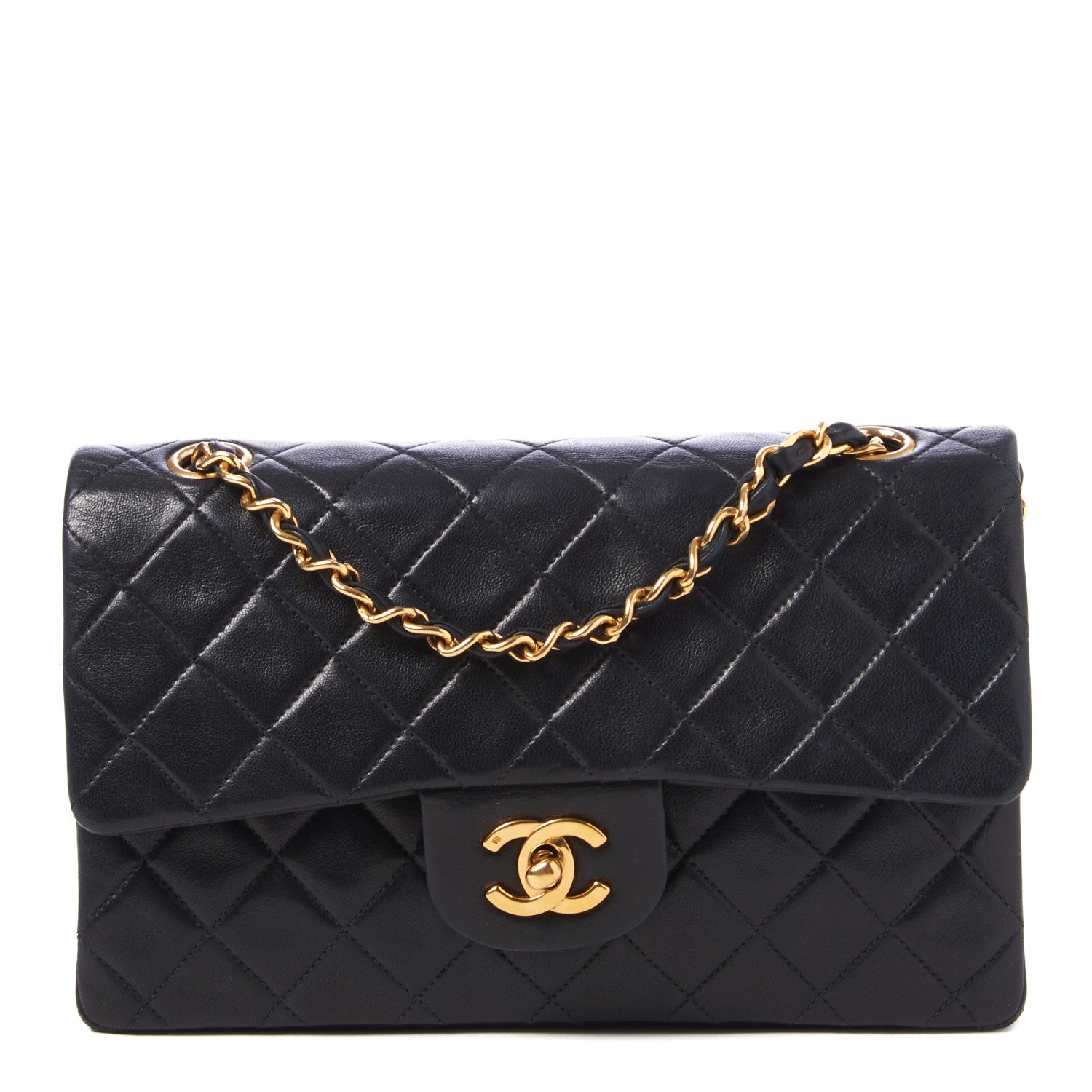 Chanel Lambskin Quilted Small Double Flap Black 1 of 9