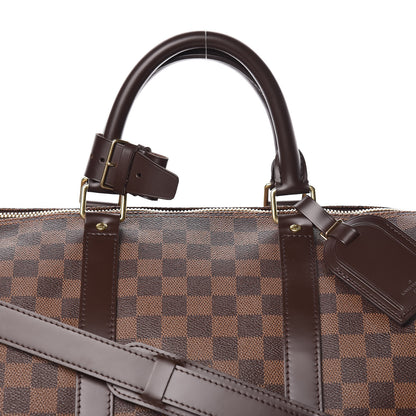 Louis Vuitton Damier Ebene Keepall Bandouliere 55 10 of 10