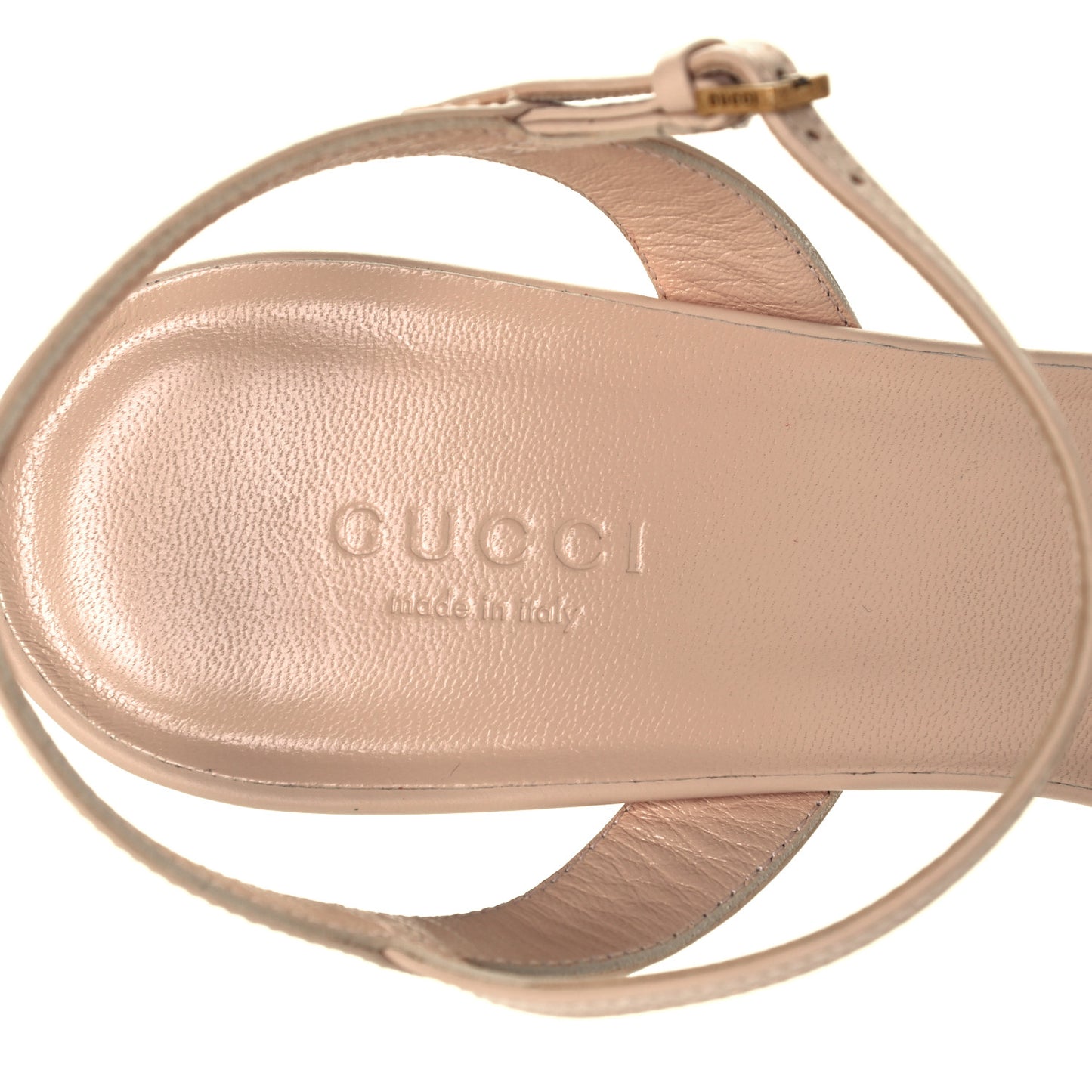 Lifford Calfskin GG Marmont Ankle Wrap 75mm Sandals 39 Skin Rose