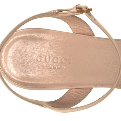 Gucci Lifford Calfskin GG Marmont Ankle Wrap 75mm Sandals 39 Skin Rose 9 of 10