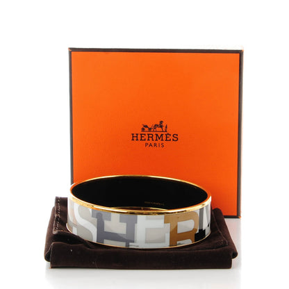 Hermes Enamel Printed Medium Capitales 70 Bracelet 5 of 5