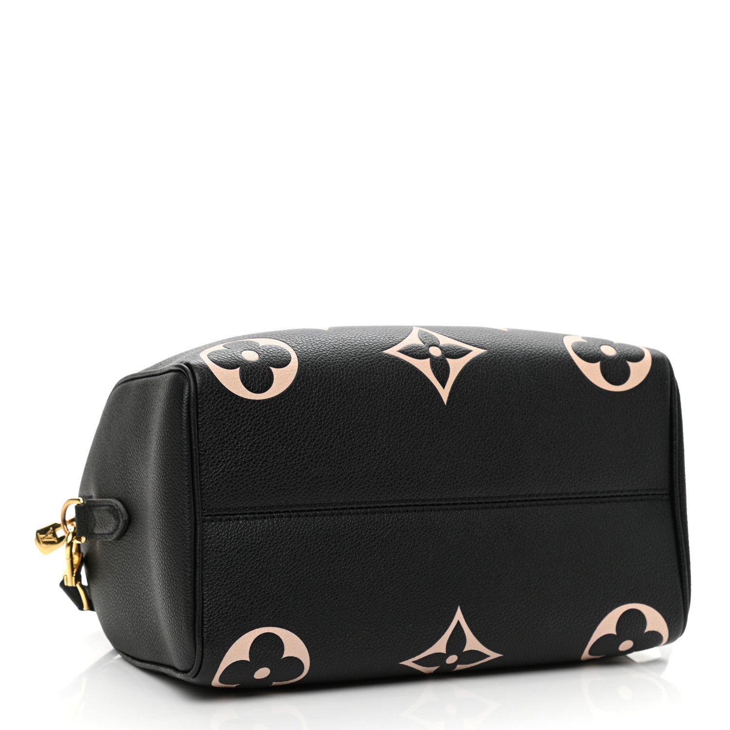 Louis Vuitton Empreinte Monogram Giant Speedy Bandouliere 25 Black Beige 4 of 9