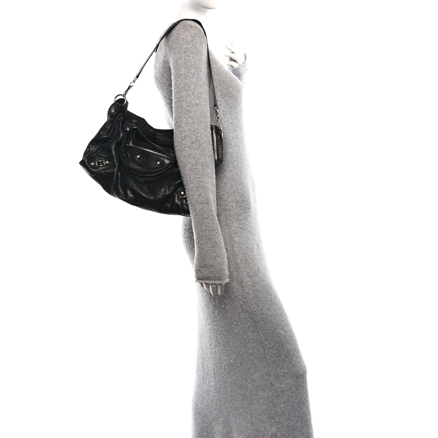 Agneau Giant 12 Silver Hardware City Black