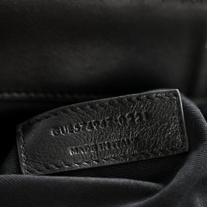 Saint Laurent Calfskin Y Quilted Monogram Monochrome Large Loulou Chain Satchel Black 7 of 13