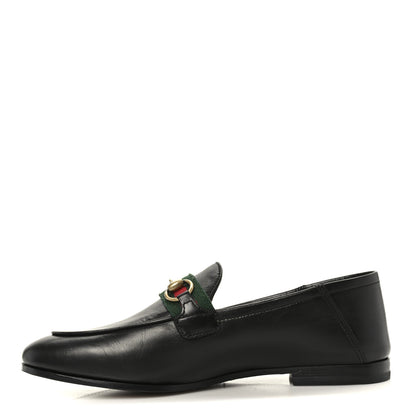 Gucci Malaga Kid Web Womens Horsebit Loafers 35 Black 1 of 10