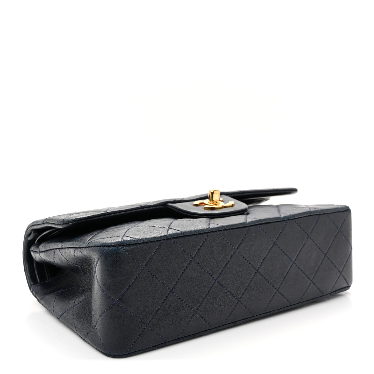 Chanel Lambskin Quilted Small Double Flap Navy 4 of 10