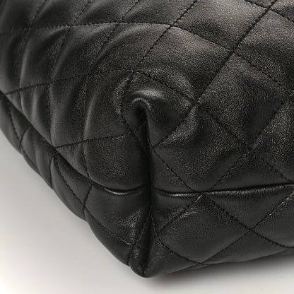 Saint Laurent Lambskin Quilted Maxi Icare Shopping Tote Black 8 of 9