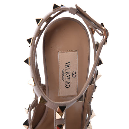 Valentino Garavani Patent Nappa Rockstud Ankle Strap 100mm Pumps 35.5 Black Poudre 6 of 8