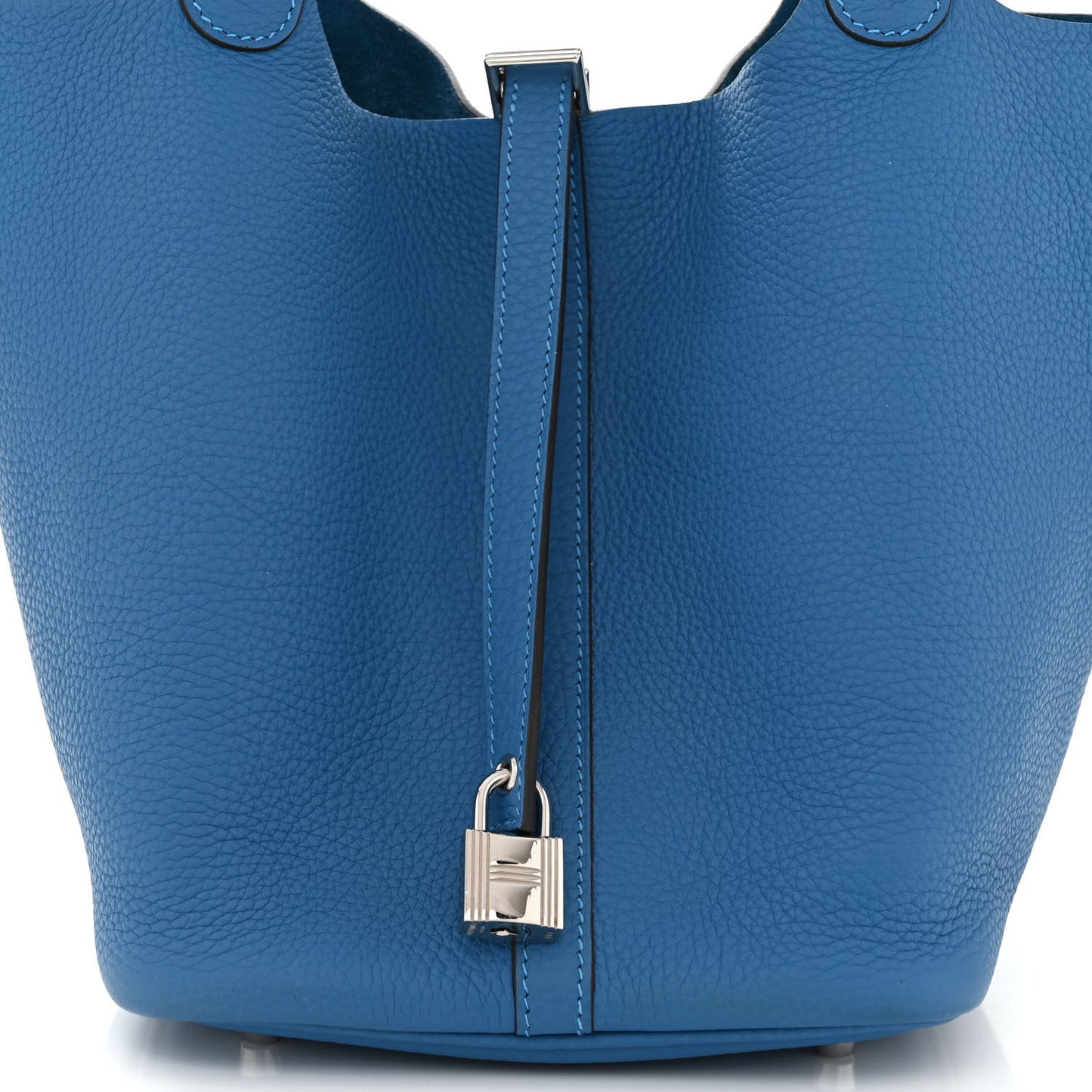 Taurillon Clemence Picotin Lock 22 MM Bleu Zanzibar