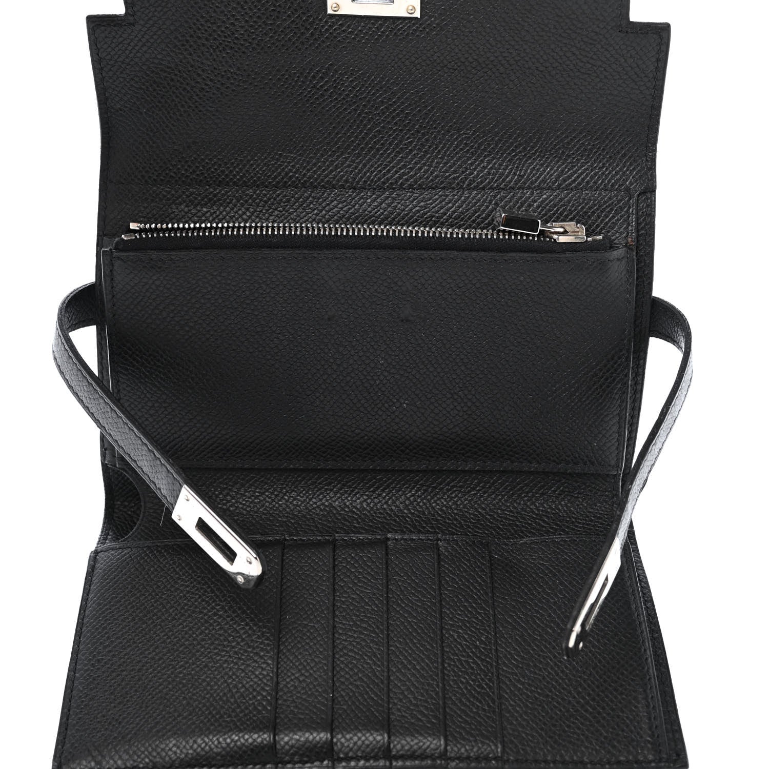 Hermes Epsom Medium Kelly Wallet Black 4 of 4