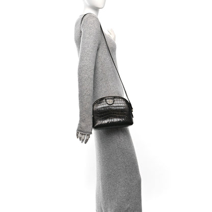 Gucci Alligator Small GG Charm Dome Bag Black 2 of 10