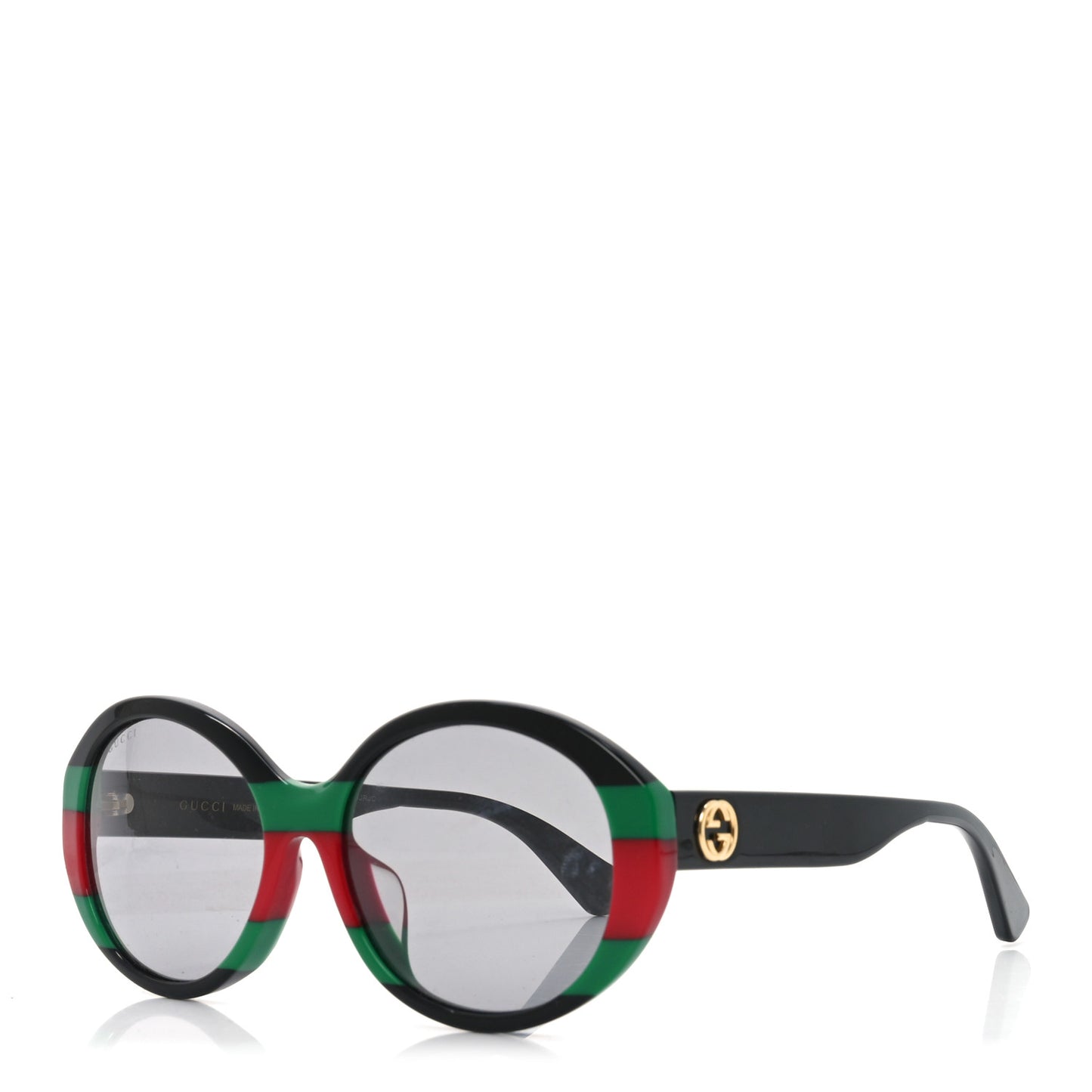Round Web Sunglasses GG0279SA Black Green