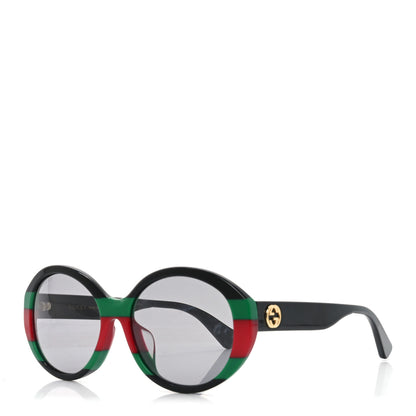 Gucci Round Web Sunglasses GG0279SA Black Green 1 of 7