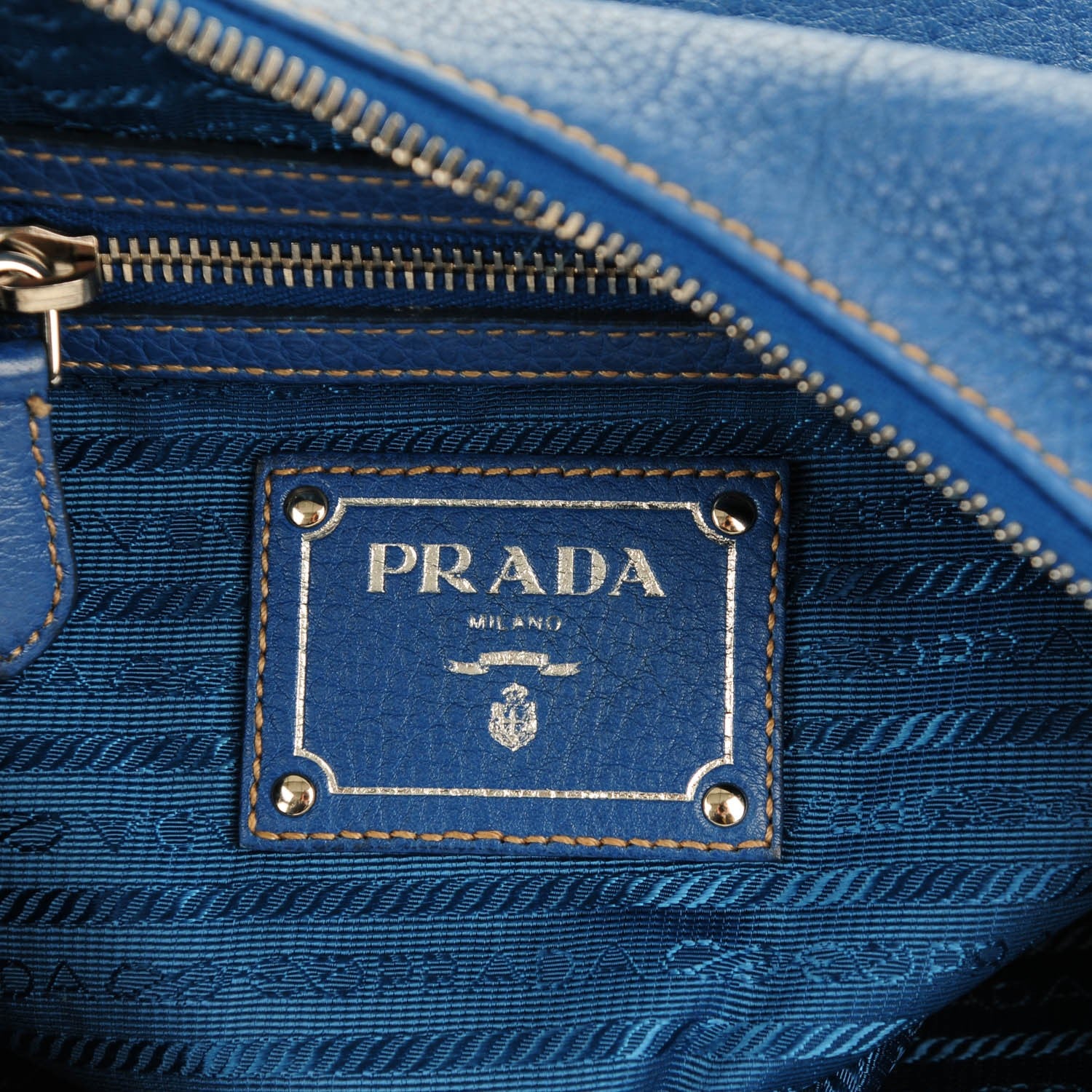 Prada Vitello Daino Hobo Cobalto 6 of 8