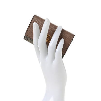Gucci Dollar Calfskin GG Supreme Monogram GG Marmont 6 Key Holder Case Porcelain Rose Beige Ebony 2 of 6