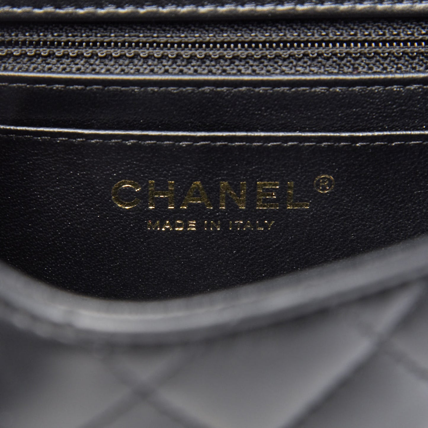 Lambskin Quilted Mini Square Flap Black