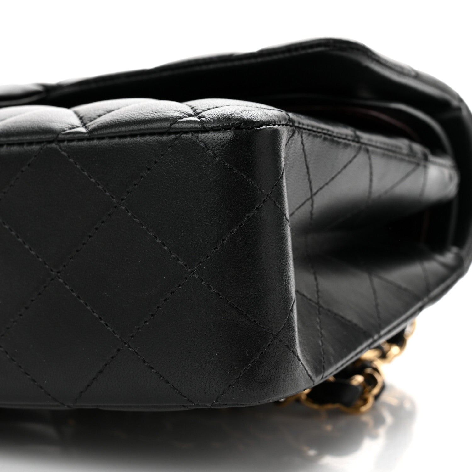 Chanel Lambskin Quilted Medium Double Flap Black 9 of 10