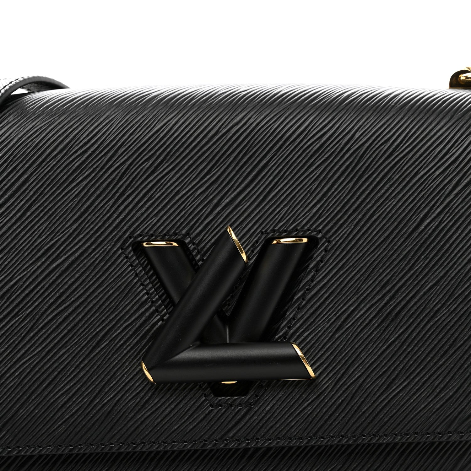 Louis Vuitton Epi Twist Braided Strap Shoulder Bag MM Black 5 of 9