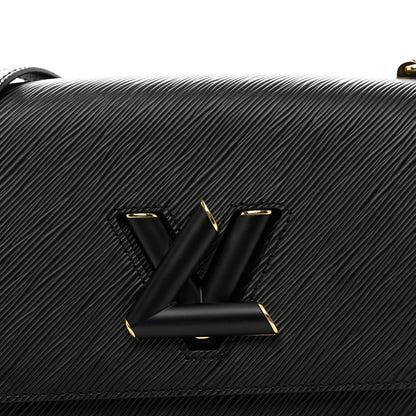 Louis Vuitton Epi Twist Braided Strap Shoulder Bag MM Black 5 of 9