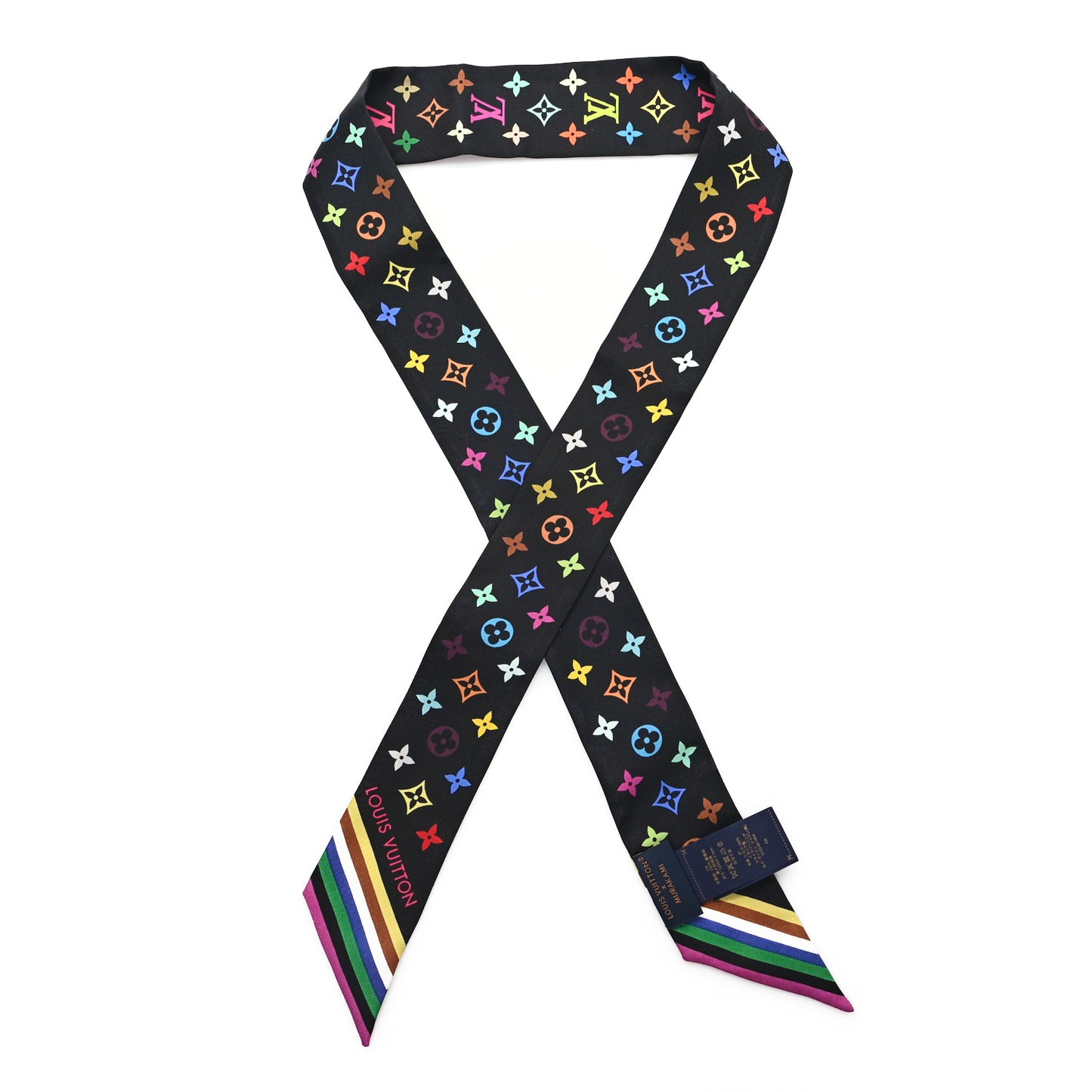 LV X TM Silk Monogram Multicolor BB Bandeau Black