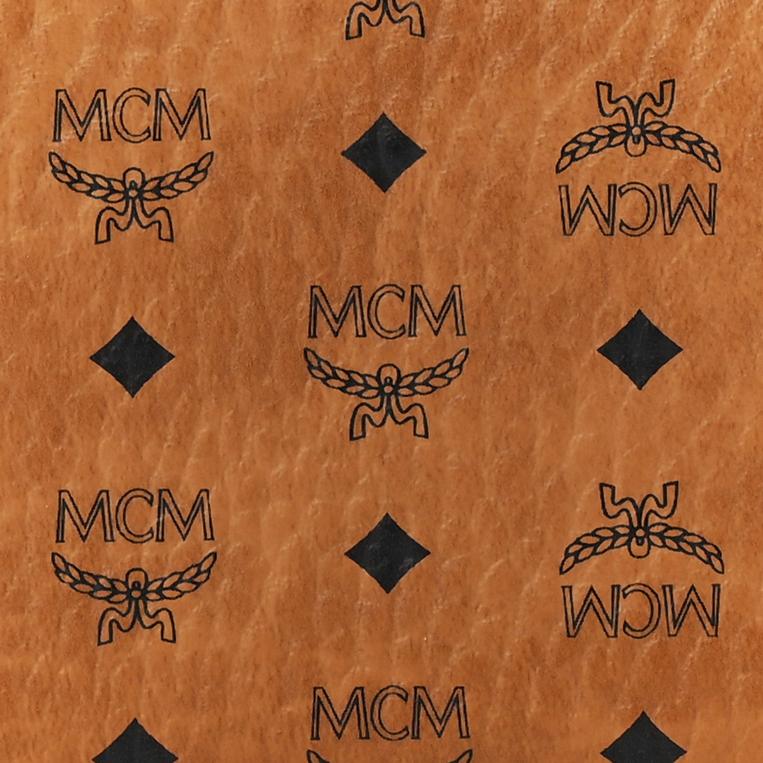 MCM Visetos Large Zip Around Wallet Cognac 8 of 11
