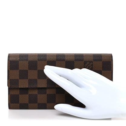 Louis Vuitton Damier Ebene Sarah Wallet 2 of 7