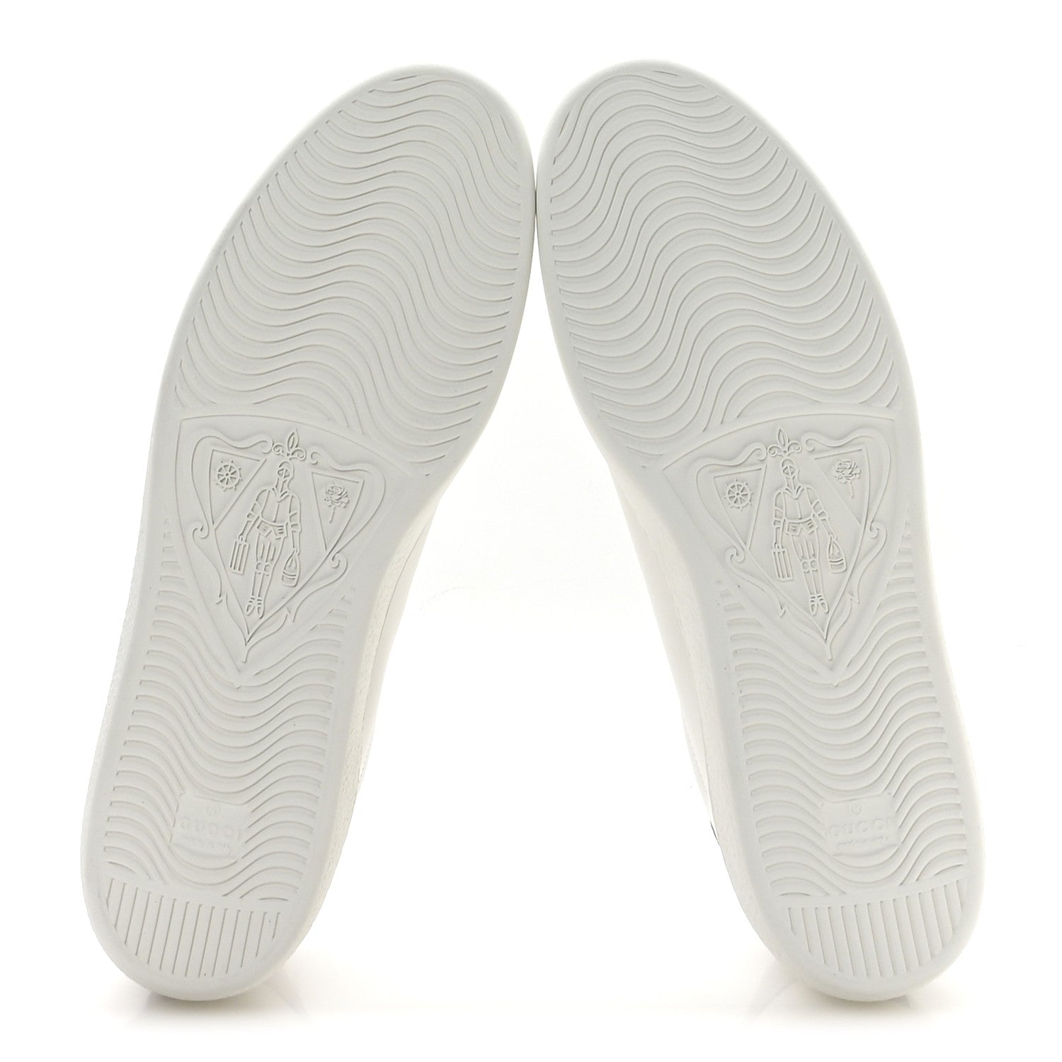 Gucci Calfskin Interlocking G Perforated Mens Ace Sneakers 12 White Grey Sky 6 of 9