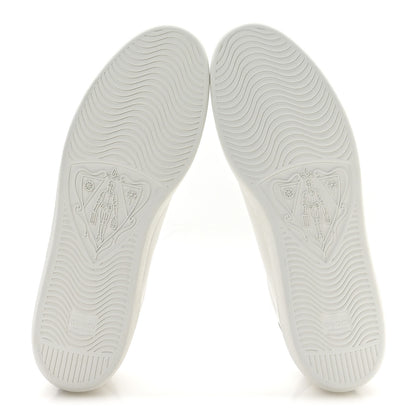 Gucci Calfskin Interlocking G Perforated Mens Ace Sneakers 12 White Grey Sky 6 of 9