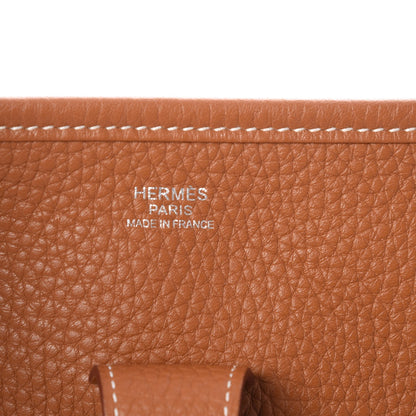 Hermes Taurillon Clemence Evelyne III PM Gold 6 of 7