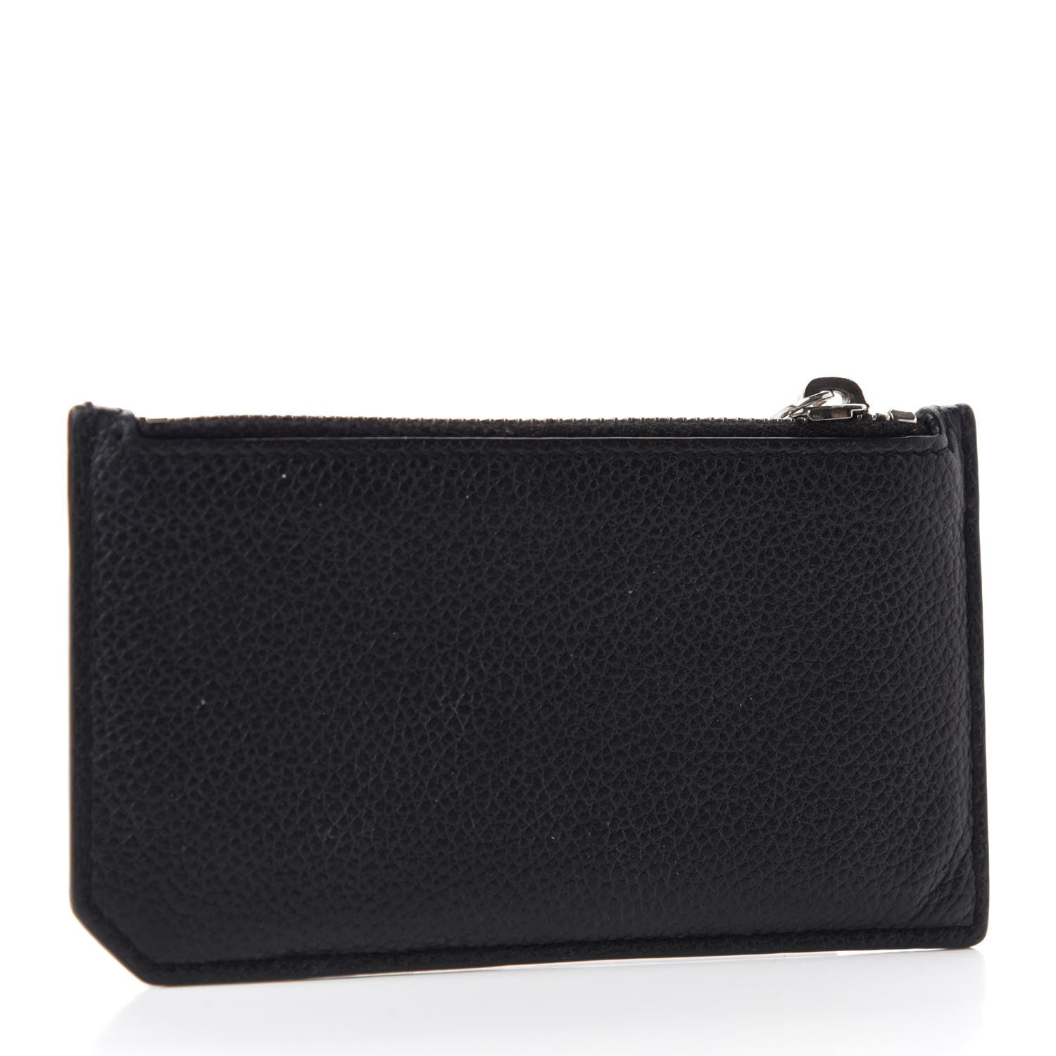 Saint Laurent Grained Calfskin 5 Fragments Zip Pouch Card Holder Black 3 of 8