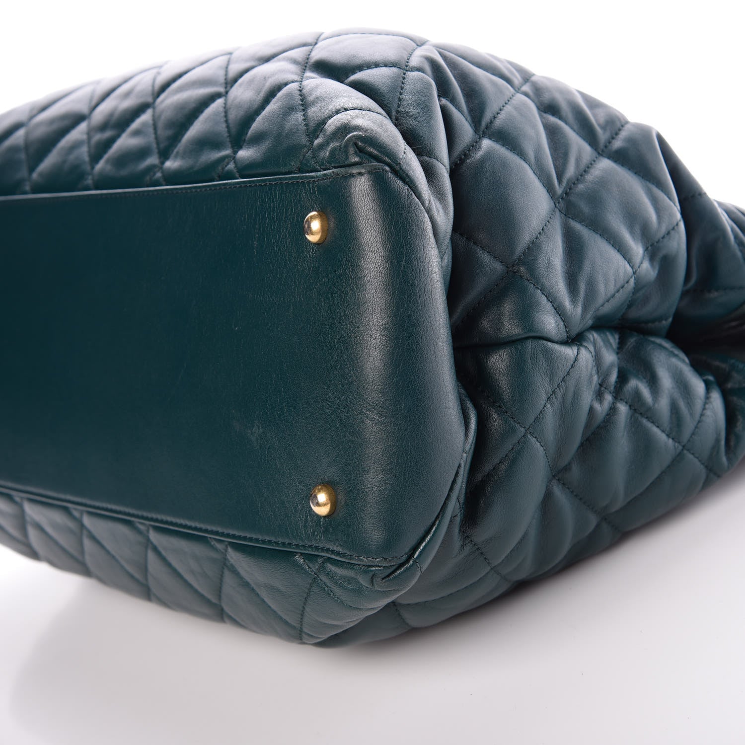 Chanel Calfskin Quilted Large Soft Elegance Tote Green 12 of 12