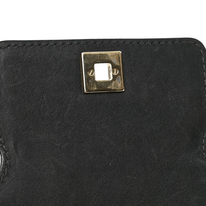 Versace Calfskin Flower Embroidered Medium Palazzo Empire Bag Black Multicolor 11 of 14