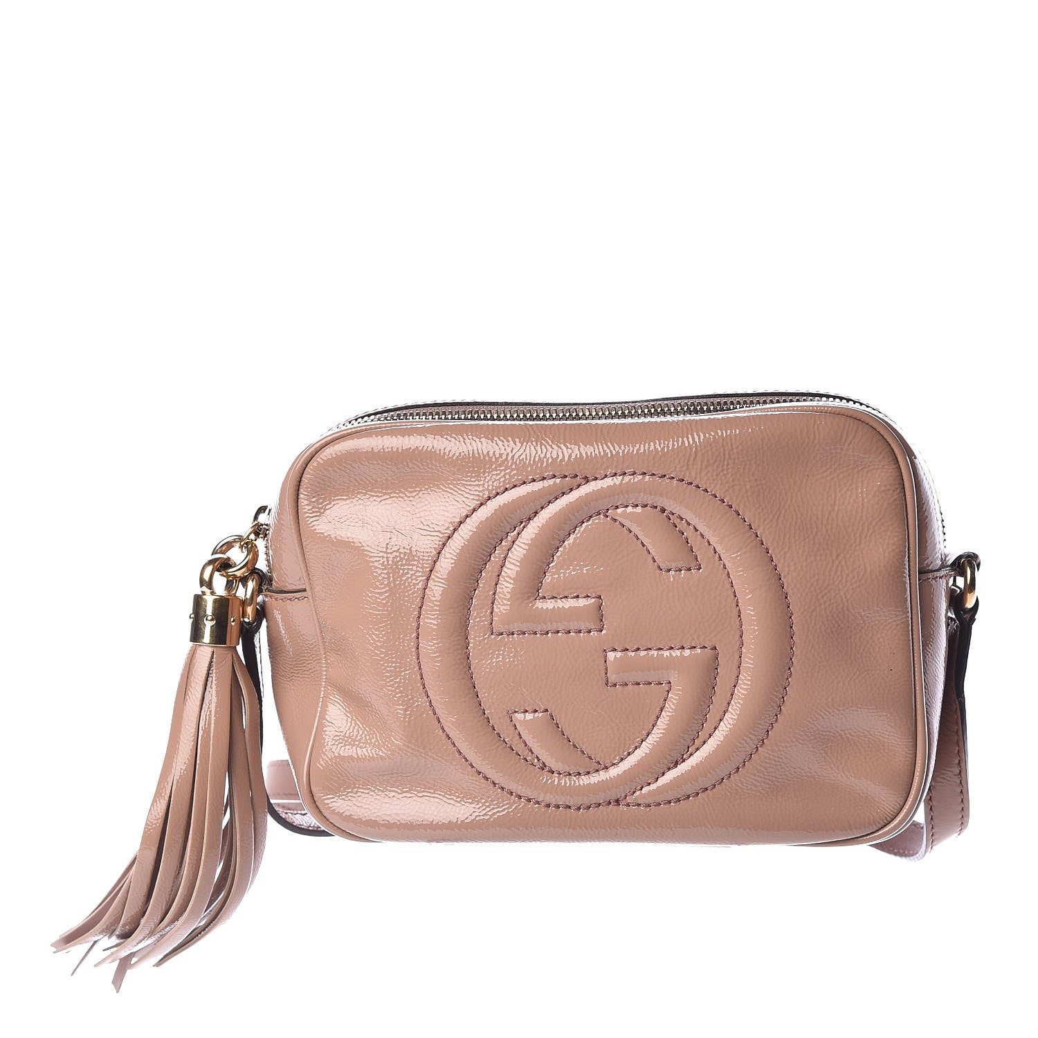 Gucci Vernice Naplack Small Soho Disco Bag Dark Cipria 1 of 9