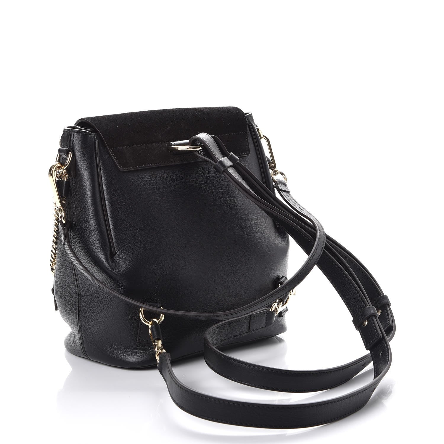 Chloe Suede Calfskin Small Faye Backpack Black 3 of 7