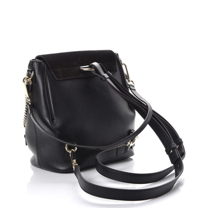 Chloe Suede Calfskin Small Faye Backpack Black 3 of 7
