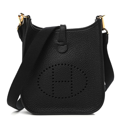 Hermes Taurillon Clemence Evelyne TPM Black 1 of 11