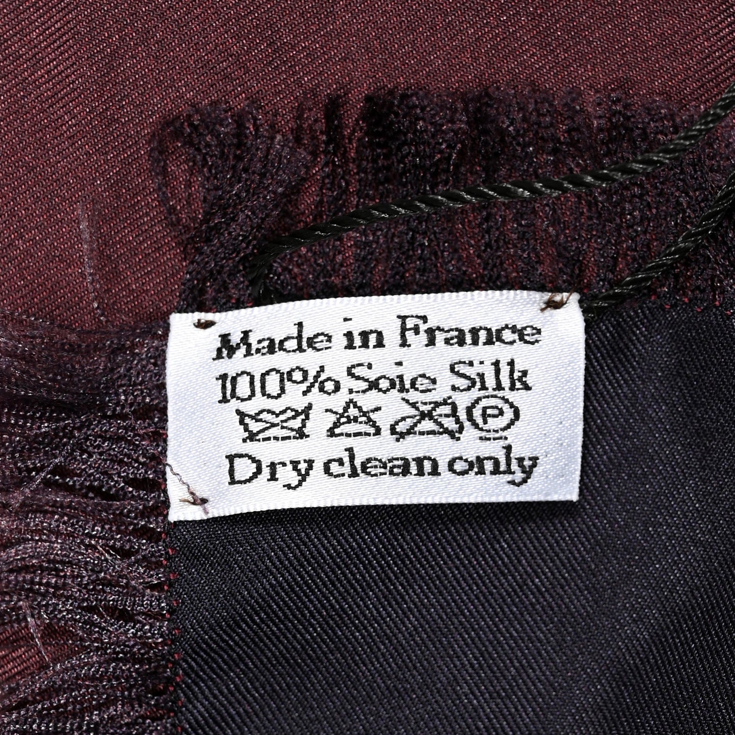 Silk Monogram Scarf Burgundy