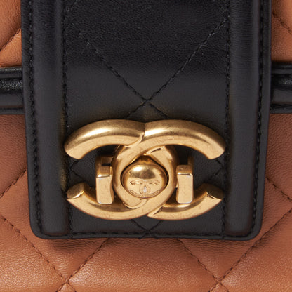 Chanel Lambskin Quilted Large Elegant CC Flap Beige Black 7 of 9