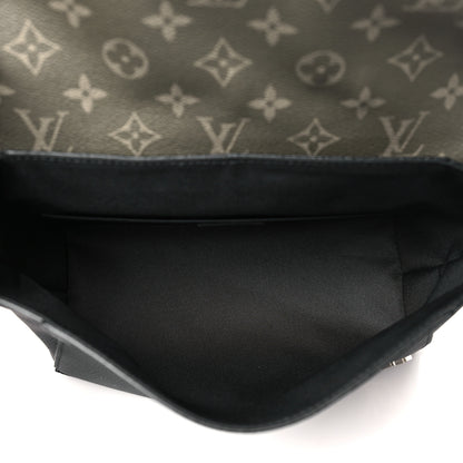 Louis Vuitton Grained Calfskin Monogram Pulse Messenger Khaki Black 5 of 9